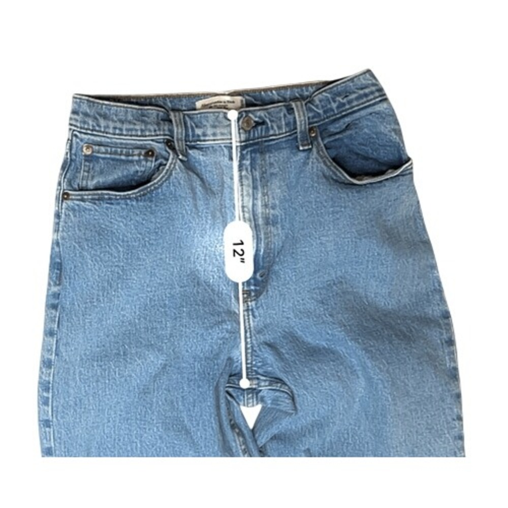 Abercrombie & Fitch Black The 90s Straight Ultra High Rise Blue Jean 30/10 Retro - Picture 4 of 10
